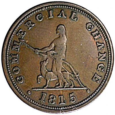 ½ Penny Commercial change 1815 - Nova Scotia front