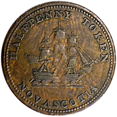 ½ Penny Commercial change 1815 - Nova Scotia back