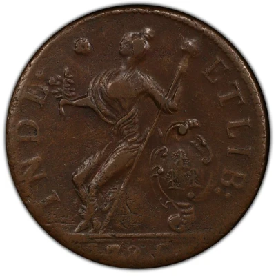 ½ Penny - Copper "African Head" back