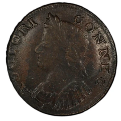 ½ Penny - Copper "Bust Facing Left" front