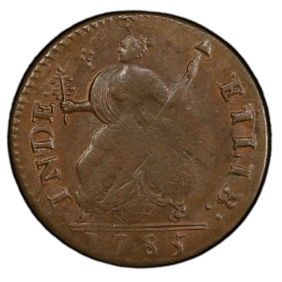 ½ Penny - Copper "Bust Facing Right" back