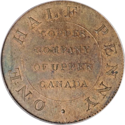 ½ Penny - Copper Company of Upper Canada back