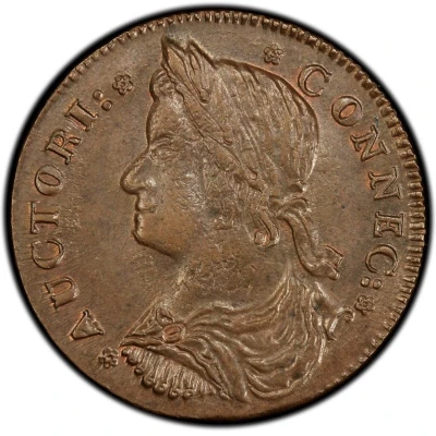 ½ Penny - Copper "Draped Bust Left" front