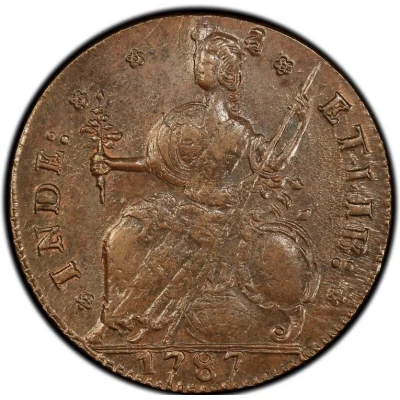 ½ Penny - Copper "Draped Bust Left" back