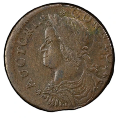 ½ Penny - Copper "Draped Bust Left" front