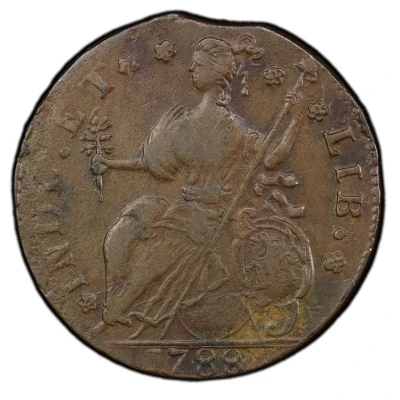 ½ Penny - Copper "Draped Bust Left" back