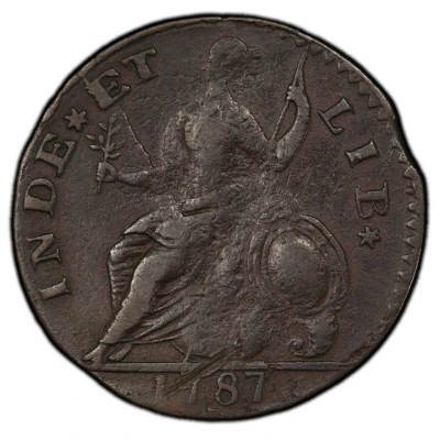 ½ Penny - Copper "MB Right, INDE ET" back