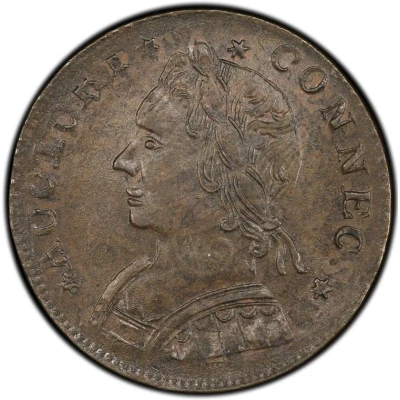 ½ Penny - Copper “Mailed Bust Left” front