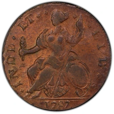 ½ Penny - Copper "Mailed Bust Left" back