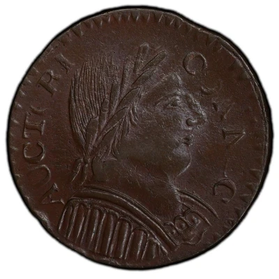 ½ Penny - Copper "Muttonhead" front