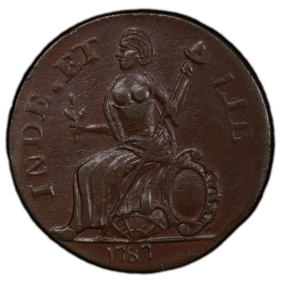 ½ Penny - Copper "Muttonhead" back