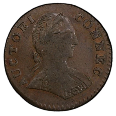 ½ Penny - Copper "Small Head Right, ET LIB" front