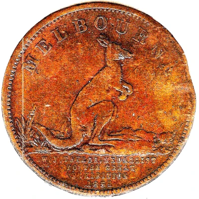 ½ Penny - Crombie, Clapperton and Findlay Melbourne; Victoria ND back