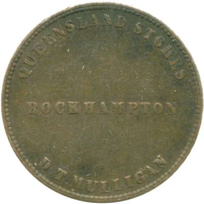 ½ Penny - D.T. Mulligan Rockhampton; Queensland front