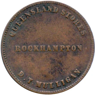 ½ Penny - D.T. Mulligan Rockhampton; Queensland front