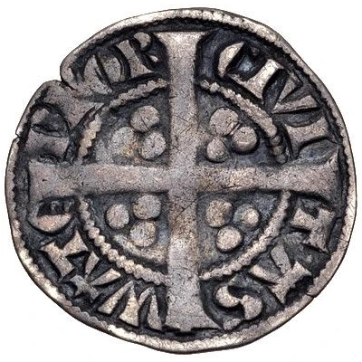 ½ Penny - Edward I Second coinage, Class I; Waterford ND back