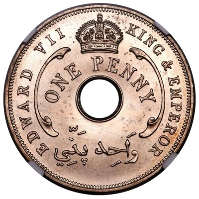 ⅒ Penny - Edward VII Pattern front