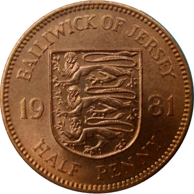 ½ Penny - Elizabeth II 2nd portrait back