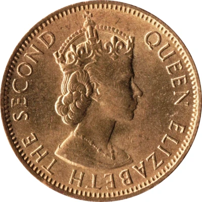 ½ Penny - Elizabeth II Arms with supporters front