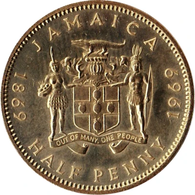 ½ Penny - Elizabeth II Jamaican Coinage back