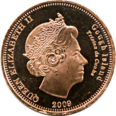 ½ Penny - Elizabeth II front