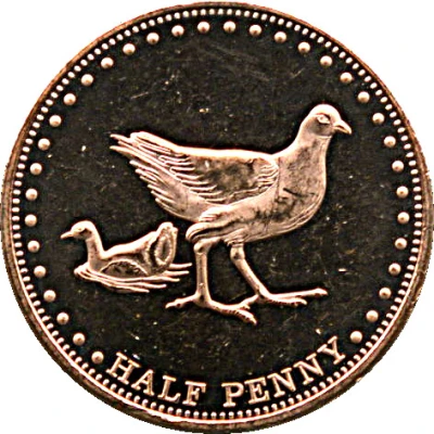 ½ Penny - Elizabeth II back