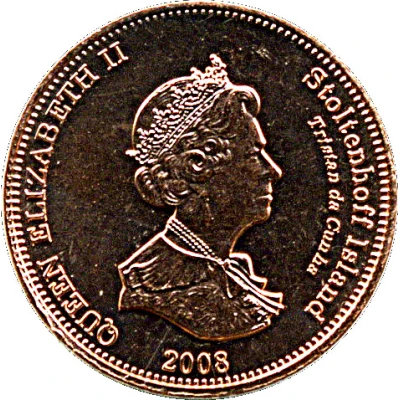 ½ Penny - Elizabeth II front