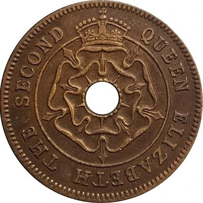 ½ Penny - Elizabeth II front