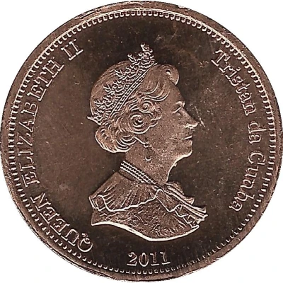 ½ Penny - Elizabeth II front