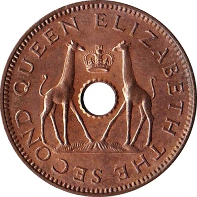 ½ Penny - Elizabeth II front