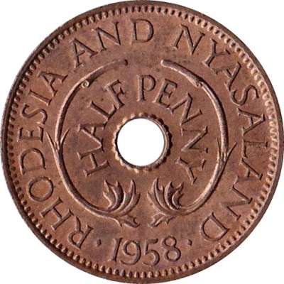 ½ Penny - Elizabeth II back