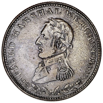 ½ Penny Field Marshal Wellington - oak wreath reverse ND front