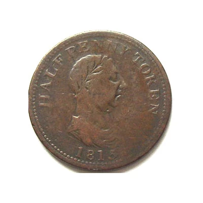 ½ Penny Genuine British Copper front