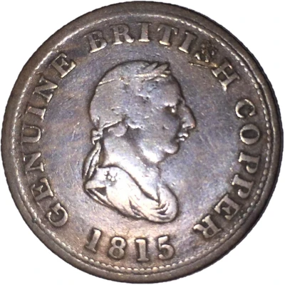 ½ Penny Genuine British Copper front