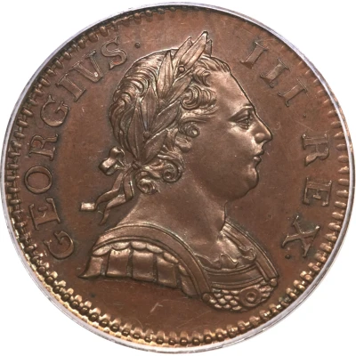 ½ Penny - George III 1st issue front