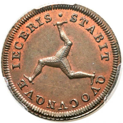 ½ Penny - George III back