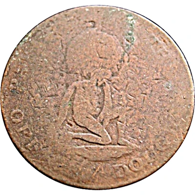 ½ Penny - George III back