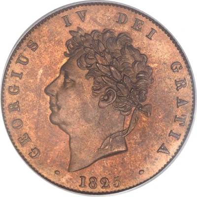 ½ Penny - George IV front