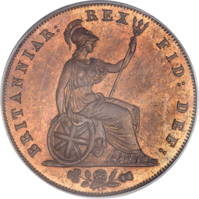 ½ Penny - George IV back