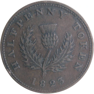 ½ Penny - George IV back