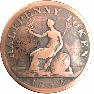 ½ Penny George IV back