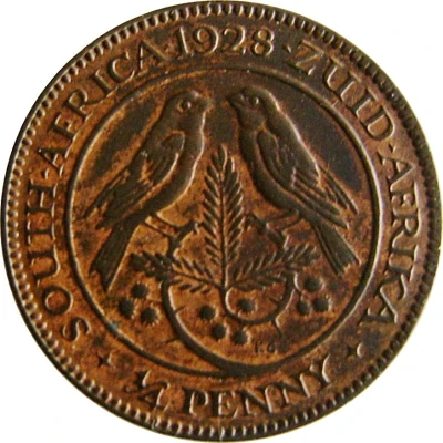 ¼ Penny - George V ¼ Penny back