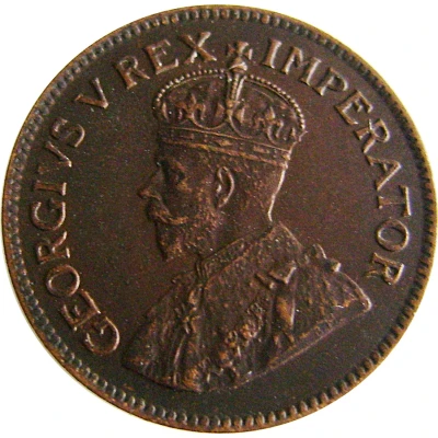 ½ Penny - George V ½D front