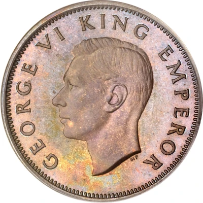 ½ Penny - George VI 1st type front