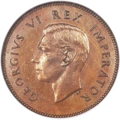 ¼ Penny - George VI Rex Imperator front