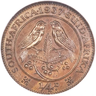 ¼ Penny - George VI Rex Imperator back