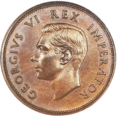 ½ Penny - George VI Rex Imperator front