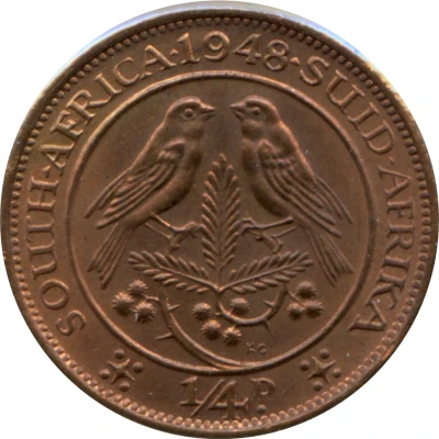 ¼ Penny - George VI SOUTH AFRICA - SUID AFRIKA back