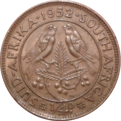 ¼ Penny - George VI SUID AFRIKA - SOUTH AFRICA back