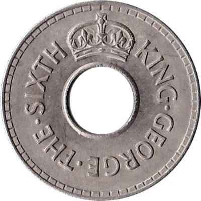 ½ Penny - George VI front